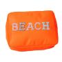 Personalised Custom Letter Logo Diy Nylon Zipper Cosmetic Bag Pouch Large Capacity Travel Toiletry Makeup Bag