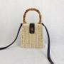 2023 New INS Straw Woven Seaside Vacation Handheld One Shoulder Dual Use Beach Bag Frame Small Bag women fashion handbag
