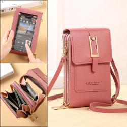 Flap Women Bags Soft Leather Wallets Touch Screen Cell Phone Purse Crossbody Shoulder Strap Handbag Fashion Designer Bag