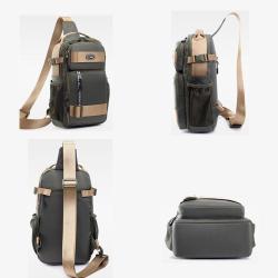 ZF136 Men Crossbody Bag Business Trend Cycling Hiking Travel Bag Fashion Shoulder Bag Oxford Cloth Waterproof Wear-resistant