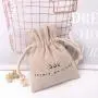 Eco-Friendly Small Natural Jute Jewelry Packaging Pouch Custom Logo Printed Reaycled Burlap Gift Jute Drawstring Bag
