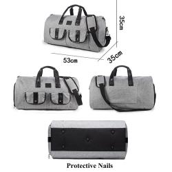 Wholesale Fashion Business travel bag custom logo Convertible Foldable Garment Bag Travelling Waterproof Oxford Suit bag for men