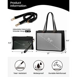 LOVEVOOK wholesale 2pc business briefcase computer purse and bags office work school shoulder bag for women laptop tote handbags