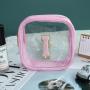 Keymay Multicolor Small Nylon Clear Pouch Portable Organizer Toiletry Bag Transparent Waterproof Cosmetic Bags With Zipper