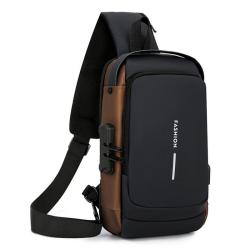 CY015 Chest Bag Men Casual Anti-theft Shoulder Bag Slanting Cross Backpack Waist Pack Business Travel Satchel