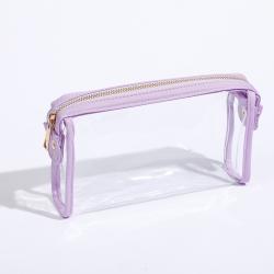 Keymay Color PVC Clear pouch Bags pvc transparent candy bags Makeup waterproof Pouch bag