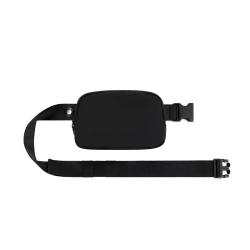 custom travel nylon waist bag for men women black running pouch mini shoulder everywhere belt bag fanny pack with long strap