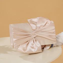 Satin evening bag bow clutch party bags wedding bridal bag wholesale
