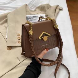 Versatile Women's Luxury Bag 2021 New Fashion Messenger Single Shoulder Square Stone Zipper Bag Tote Handbag Women With Lock