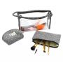 3 Pc Cosmetic Bags Set Travel Zippered Toiletry Pouch Women Pink Makeup Bag Set