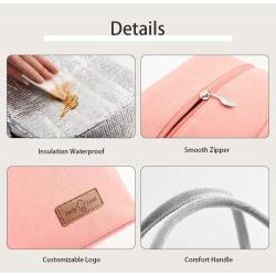 ZF007 Customized Tote Insulated Picnic Bag Waterproof Stain and Oil Resistant Lunch Bag Polyester Storage Bag