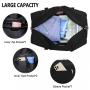 Realer Custom Fashion Women PU Duffel Canvas Bag with Shoe Compartment Toiletry Flight Approved Luggage Duffle Travel Bags