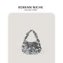 2024 Polyester Sequins Backpack Hardness Moderate Handbags Four Seasons Versatile Hand Shoulder Bag