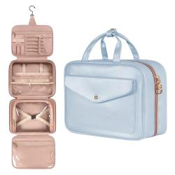 Custom Luxury Hanging Make Up Pouch Travel Toiletry Makeup Storage Bag Organizer Beauty PU Cosmetic Bags