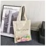 Custom Canvas Women's Bag Embroidery Zipper 0ne-shoulder Doll Bag Tote Bag Niche Design Logo PVC Transparent Window