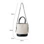 2023 New Product Bucket Bags Canvas Pu Ladies Women Handbags Unique Design Crossbody Bucket Bag
