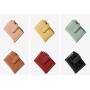 HR071 Women's PU Leather Wallet Clip Fashion Versatile Short Square Zipper Purse Mini Ins Student Sweet Two Fold Women's Handbag