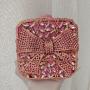 New Luxury Metal Evening Clutch Bags Bow Square Shape Rhinestones Party Purses Handbags Handmade Evening Bag Clutches For Ladies