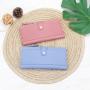 ZR286 New Women's Simple Solid Color Wallet Large Capacity Multifunctional Handbag Zipper Zero Wallet Long Wallet