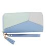 HR072 PU Leather Women Long Luxury Wallets Combination Color Contrast Handheld Coin Zipper Purse Phone Credit Card Holder Bag