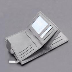 OEW028 Fashion Zipper Coin Purse Vintage Short Men Wallet Pocket Wallet For Men Photo Card Holder Portable Money Clips For Men