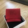 Red Pink Debossed Envelope Microfiber Jewelry Pouch with Custom Logo