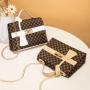 Ladies handbag 2024 pu leather printed women shoulder bag mobile phone bag chain leisure fashion crossbody bag