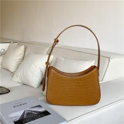 2023 Wholesale Hot Style Crocodile Women's Shoulder Bags Fashion Designer Hand Bag Retro Striped Hard PU Leather Handbags