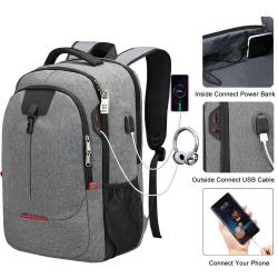Multi Compartment Functional Large Capacity Laptop Backpack With Laptop Inner layer Anti-theft School Bag With USB Charging Port