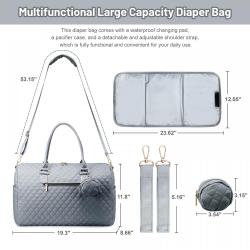 LOVEVOOK portable diaper bag with changing pad and Pacifier Case Large Capacity Mommy Bag fashion Weekender Travel duffel bags