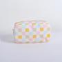 Travel Toiletry Bag Manufacturers Direct Supply Custom Makeup Pouches Checkered Printing Logo Design Nylon Cosmetic Bags Purses
