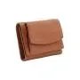 Genuine Leather Small Wallets RFID Blocking Card Holder Ladies Mini Trifold Purse with Coin Pocket