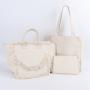 Keymay Stock 6 Colors High Quality Cute Girls Canvas Tassel Flat Purse Pouch Bag Women's Clutches Canvas Envelope Clutch