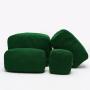 Wholesale Green Soft Embroidery Terry Makeup Bags Sustainable Towel Cloth Skincare Bag Cosmetic Bag Pouch