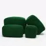 Wholesale Green Soft Embroidery Terry Makeup Bags Sustainable Towel Cloth Skincare Bag Cosmetic Bag Pouch