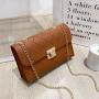 Pressure checkered small square bag 2024 pu leather women's shoulder bags wholesale chain messenger crossbody bag for women