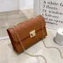Pressure checkered small square bag 2024 pu leather women's shoulder bags wholesale chain messenger crossbody bag for women