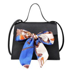 Wholesale factory cheap price women handbag 2024 fashion shoulder crossbody bag silk scarf lychee grain smallsquare bag