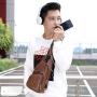 KBW664 New Fashion Men Business Chest Bags PU Leather Casual Crossbody High Quality Chest Shoulder Bag Outdoor Travel Sling Bags