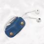 Wholesale Genuine Leather Cord Keeper Fashion Travel Universal Date Cable Wrapper Winder Reusable Earphone Organizer