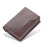 OEW011 RFID Blocking Leather Business Card Wallet Case PU Business Card Holder Pop Up Aluminum Card Case Men's Coin Purse