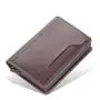 OEW011 RFID Blocking Leather Business Card Wallet Case PU Business Card Holder Pop Up Aluminum Card Case Men's Coin Purse