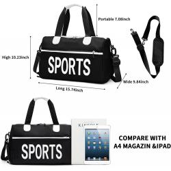 Waterproof Oxford Pink Sports Gym Tote Bags With Pocket And Shoes Compartment Lightweight Single Shoulder Travel Bag