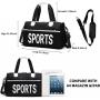 Waterproof Oxford Pink Sports Gym Tote Bags With Pocket And Shoes Compartment Lightweight Single Shoulder Travel Bag
