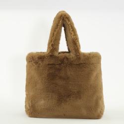 Custom Brown Winter Luxury Fashion Faux Rabbit Hobo Shoulder Bag Women Handbags Ladies Hand Bags