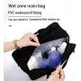 Gelory Wet Dry Separated Sports Cosmetic Wash Hand Bag Travel Toiletry Bag Waterproof Storage Sundries Beach Bag