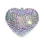 2024  New Year Gift Elegant Rhinestone Crystal Bling Heart Shaped Women Evening Bag Clutch Ladies Party Wedding Banquet Handbag