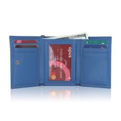 Wholesale Handcrafted RFID Leather Wallet For Men Sleek Trifold Front Pocket Wallet With Necklace