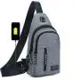 KBW590 Hot Selling Chest Bag Men New USB Shoulder Bag Sports Travel Crossbody Bag Leisure Solid Color Oxford Cloth Satchel