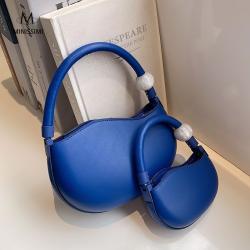 Solid color embroidery sac a main leather handbags women hand bag custom logo bag for girls